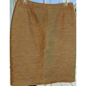 SHIMMER PENCIL SKIRT! NWT Dana Buchman Gold Sz Petite 10